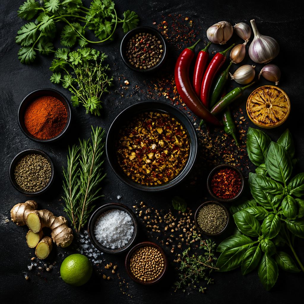 Sourced spices and marinade ingredients